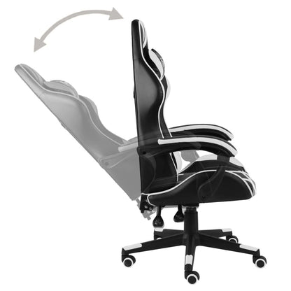 Gaming-Stuhl Schwarz Und Weiß Kunstleder