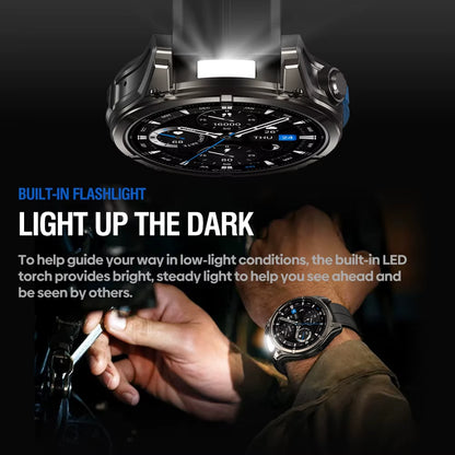 NEW 2025  VIBE 8 Voice Calling 1.43" AMOLED Display Smart Watch Built-In Flashlight Heart Rate Blood Pressure Smart Watch