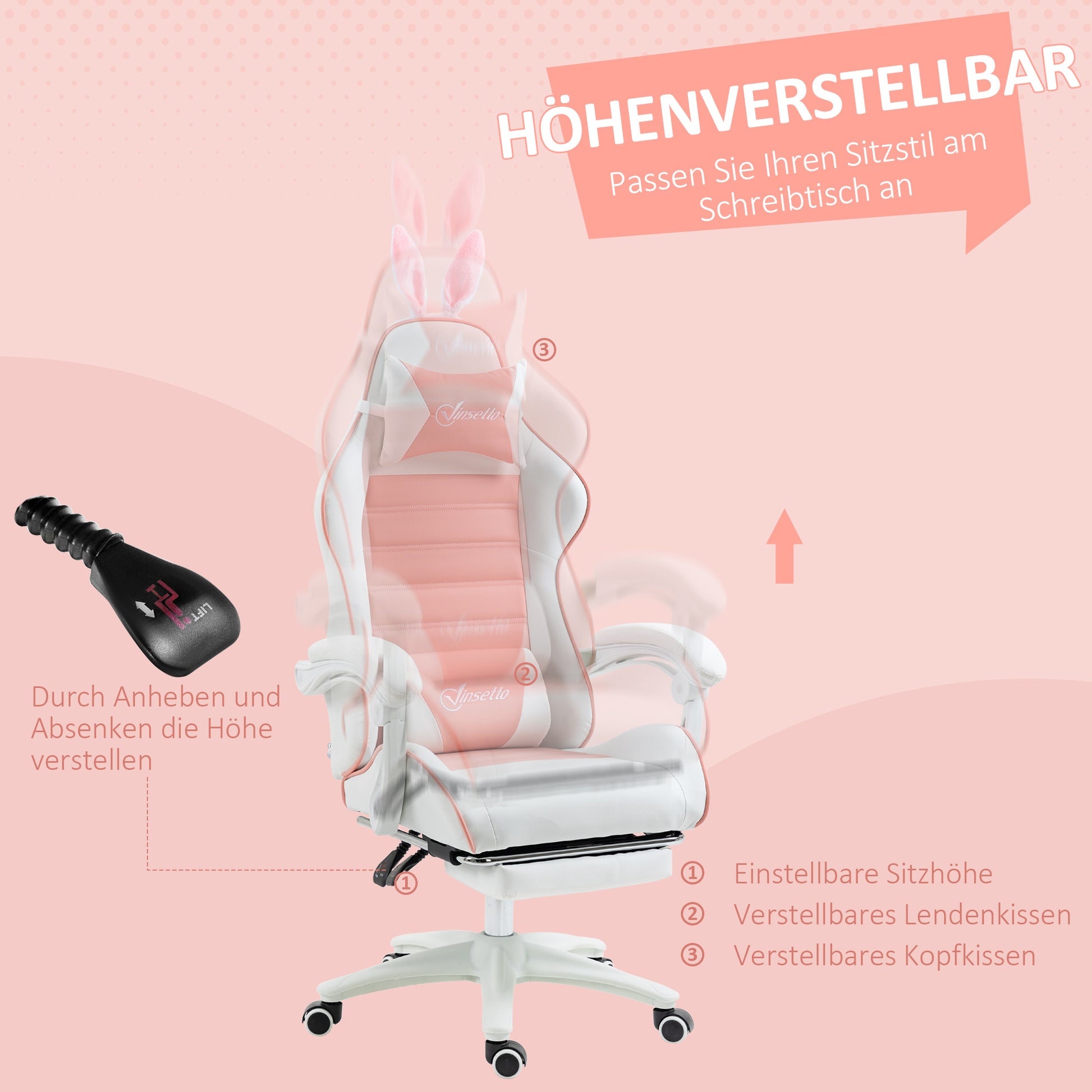 Gaming Stuhl Ergonomischer Gamer Stuhl Mit Lendenwirbelst