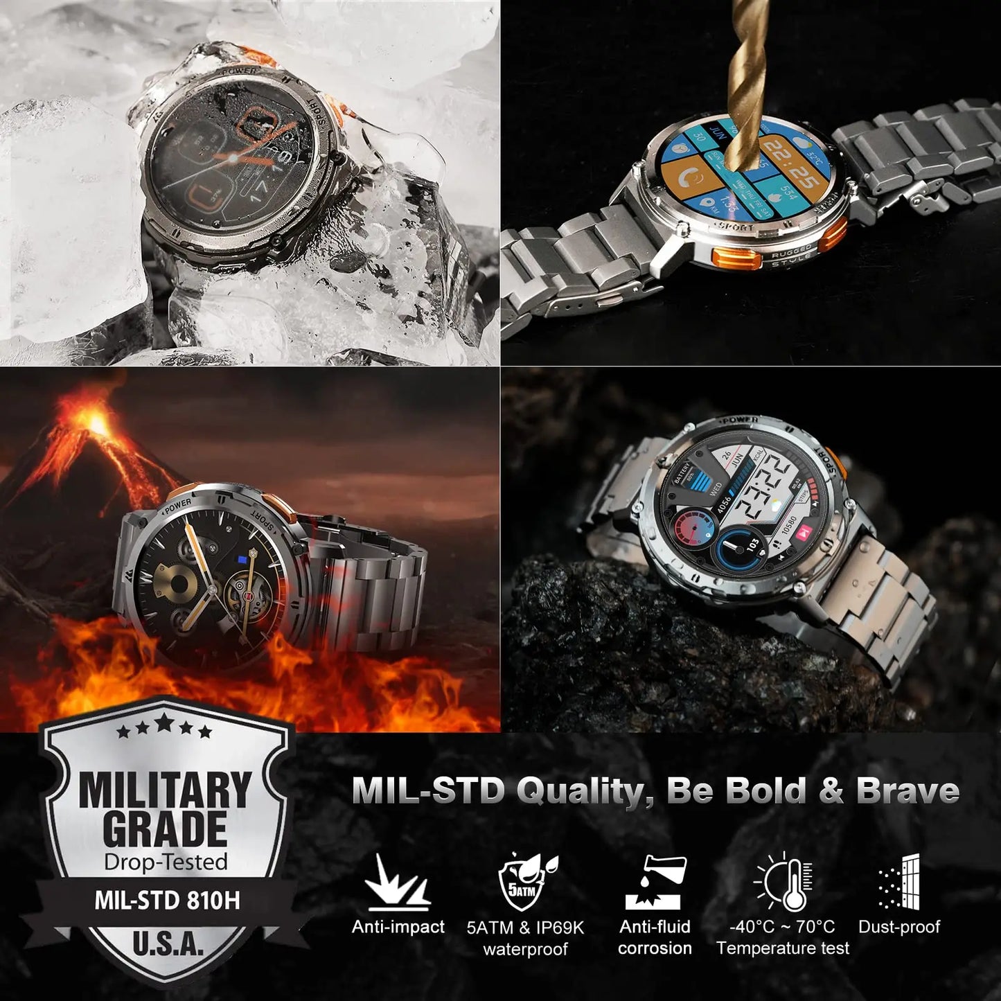 2025 Original  TANK T2 Smart Watches for Men Watches AMOLED AOD Smartwatch Bluetooth Call Electronic Men'S Smart Watch