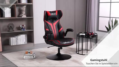 Gaming Stuhl Ergonomischer Computerstuhl Mit Wippfunktion Stahl Rot