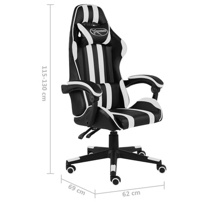 Gaming-Stuhl Schwarz Und Weiß Kunstleder