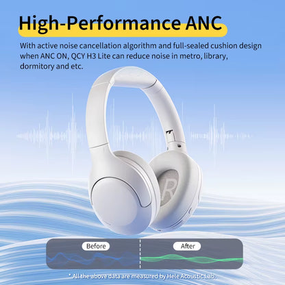 H3 Lite ANC Wireless Headphones Bluetooth 5.3 Active Noise Cancelling over Ear Headset 40Mm Driver Hifi Sound Earphones