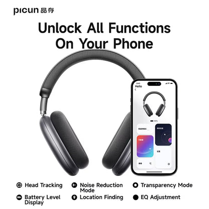 F8 Pro ANC Wireless Headphones 3D Spatial Audio Head Tracking -52Db ANC HIFI Bluetooth Headset ENC HD Mic Low-Latency APP