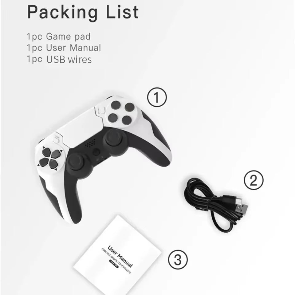 GAMINJA P48 Wireless Gamepad with Six Axis Gyroscope Game Controller for PS4 PS3 Console Wins 7 8 10 Dual Vibration PC Joystick