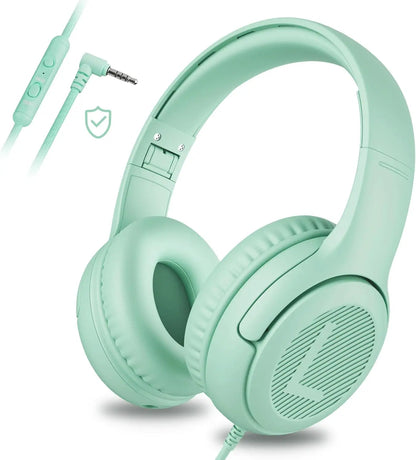 AWATRUE AT2 Headset,3.5Mm Surround Stereo Gaming Headphones with Mic Soft Memory Earmuffs for Pc,Laptop,Kids for School Toddler