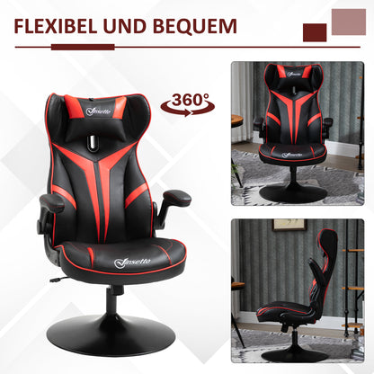 Gaming Stuhl Ergonomischer Computerstuhl Mit Wippfunktion Stahl Rot