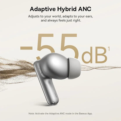 Bowie MP1 ANC Bluetooth 6.0 True Wireless Earbuds -55Db Adaptive Hybrid ANC Earphones Hi-Res LDAC 6-Mic ENC In-Ear Buds