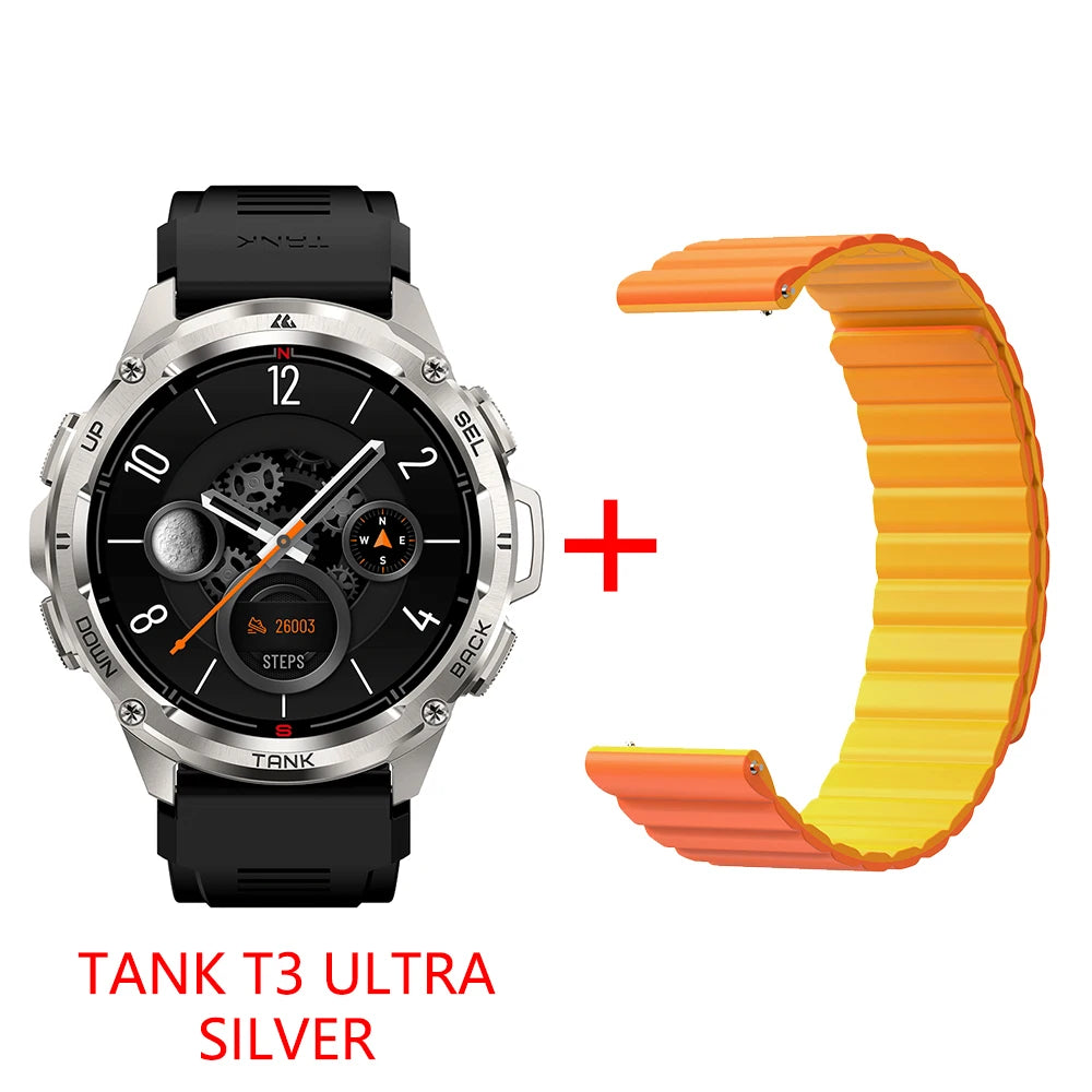 2025  TANK T3 Ultra GPS Smart Watch for Men Smartwatch Women 470Mah Battery Digital Fitness AMOLED AOD Bluetooth Watches