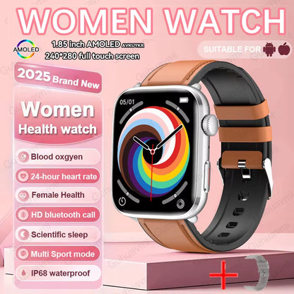 2025 New Women Men AI Smart Diagnosis Watch HRV+PPG Blood Pressure Heart Rate Health Monitor IP68 NFC Fashion Sports Smartwatchs
