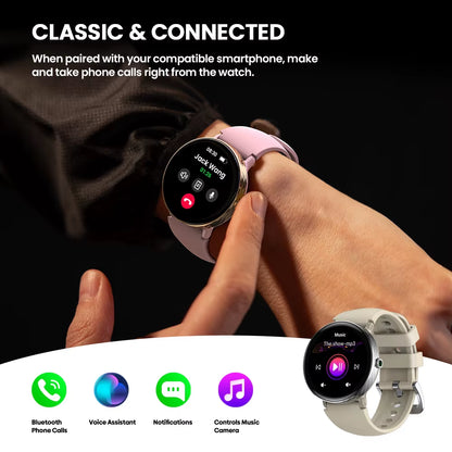 The NEW 2025  Lily 2 Voice Calling Female Smartwatch 1.2" AMOLED Screen Double Strap Health Management Sports Smart Watch