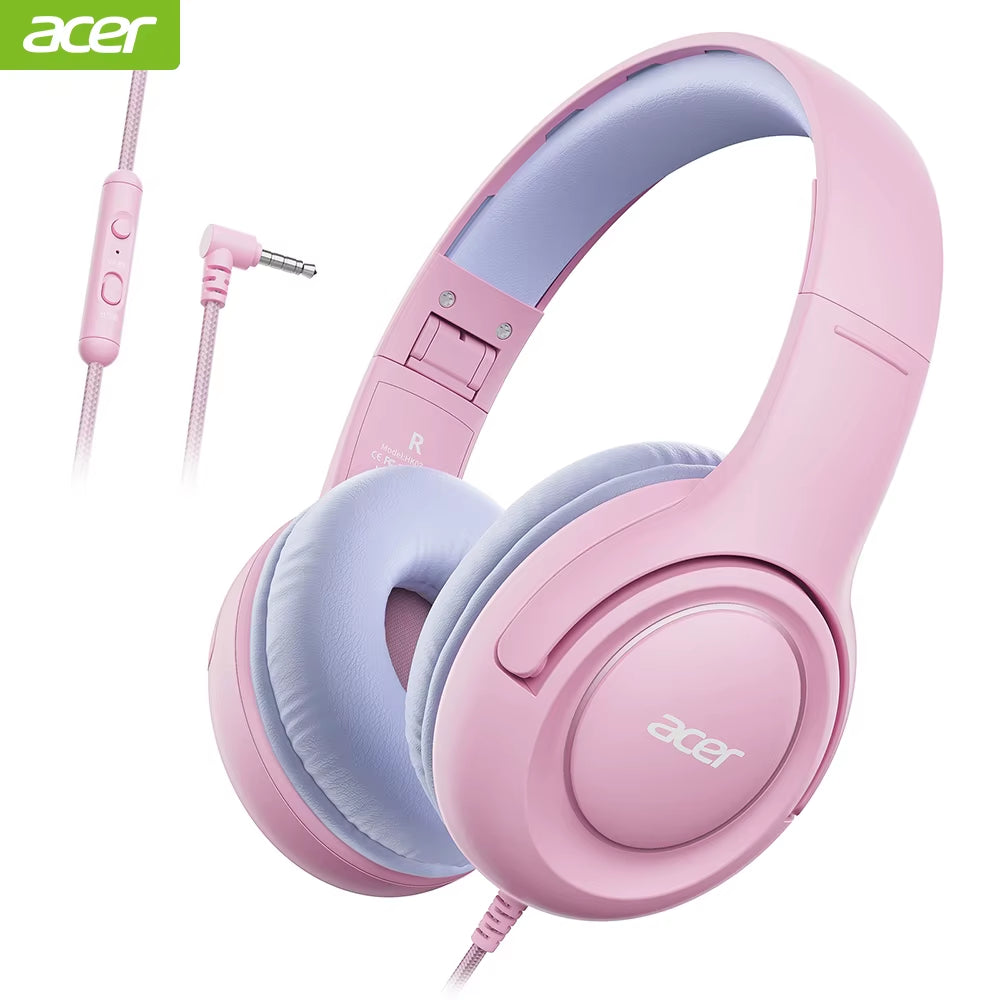 Kids Headphones Wired for School 85/94Db Volume Limiter Foldable Stereo Sound Headset for Kids Learning Tablet Ipad PC
