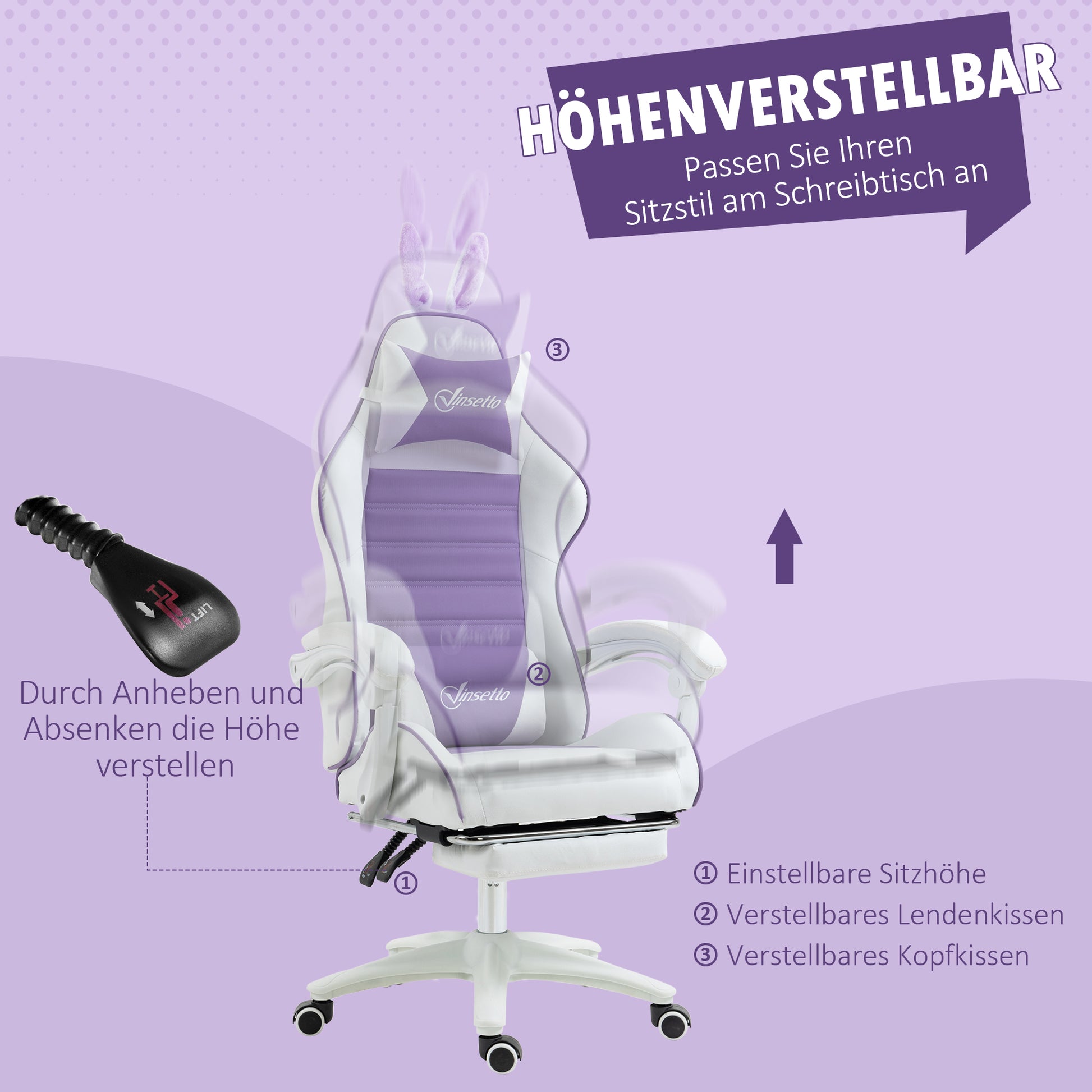 Gaming Stuhl Ergonomischer Gamer Stuhl Mit Lendenwirbelst