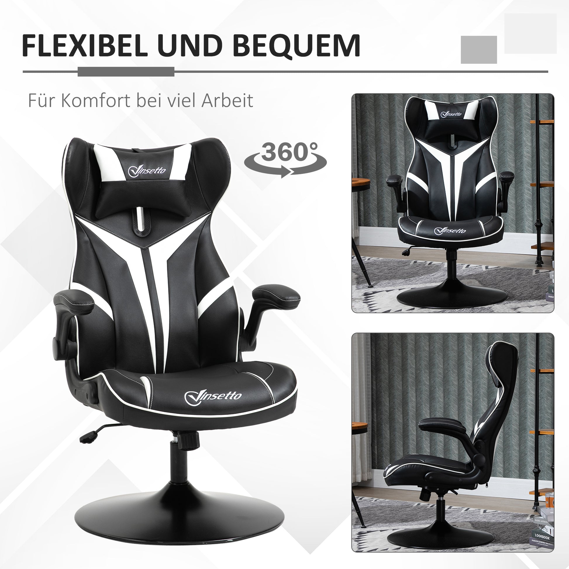 Gaming Stuhl Ergonomischer Computerstuhl Mit Wippfunktion Stahl Rot