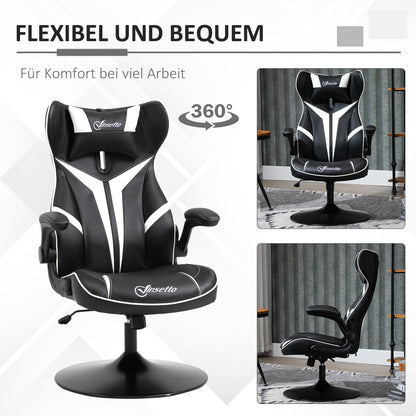Gaming Stuhl Ergonomischer Computerstuhl Mit Wippfunktion Stahl Rot