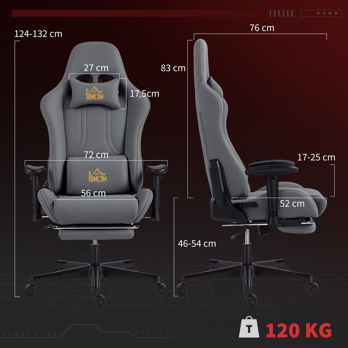 Gaming Stuhl Ergonomisch Wildlederimita