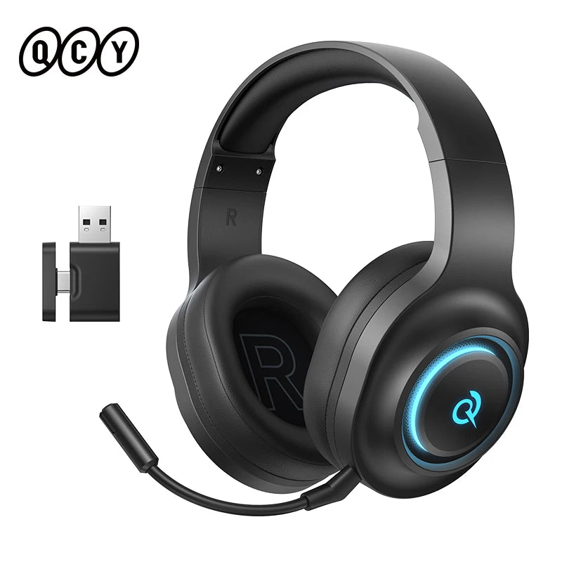Heroad V200 Gaming over Ear Headphone Wireless Bluetooth 6.0 with Mic 50Mm Driver 7.1 Surround Sound Dynamic EQ RGB Headset