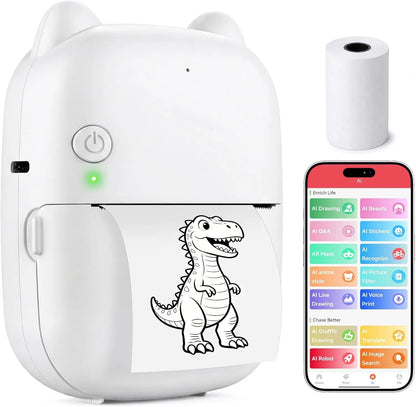 AI Mini Drucker mit App & Sprachsteuerung für Kinder