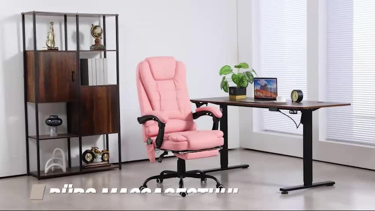 Bürostuhl Mit 7 Punkt Massage, Ergonomischer Gaming Sessel Mit Liegefunktion