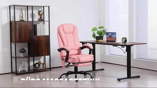Bürostuhl Mit 7 Punkt Massage, Ergonomischer Gaming Sessel Mit Liegefunktion