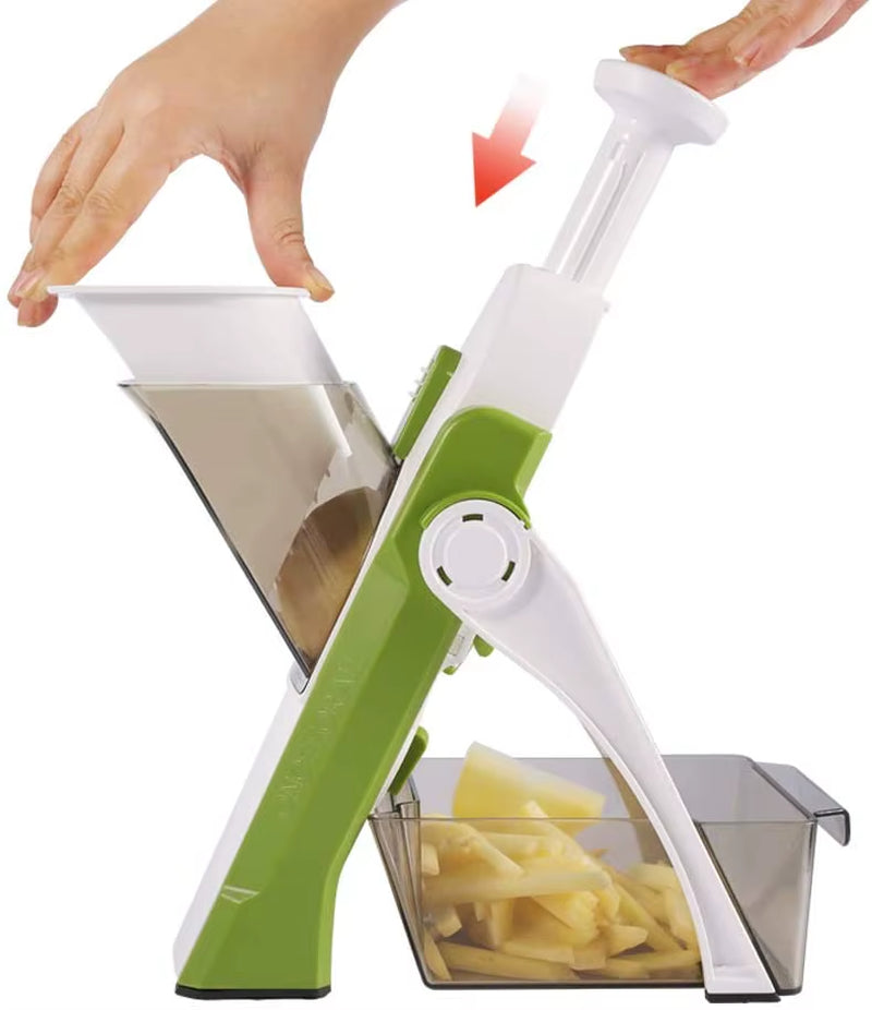 Verstellbarer Mandolinenhobel – Gemüse- und Obstschneider
