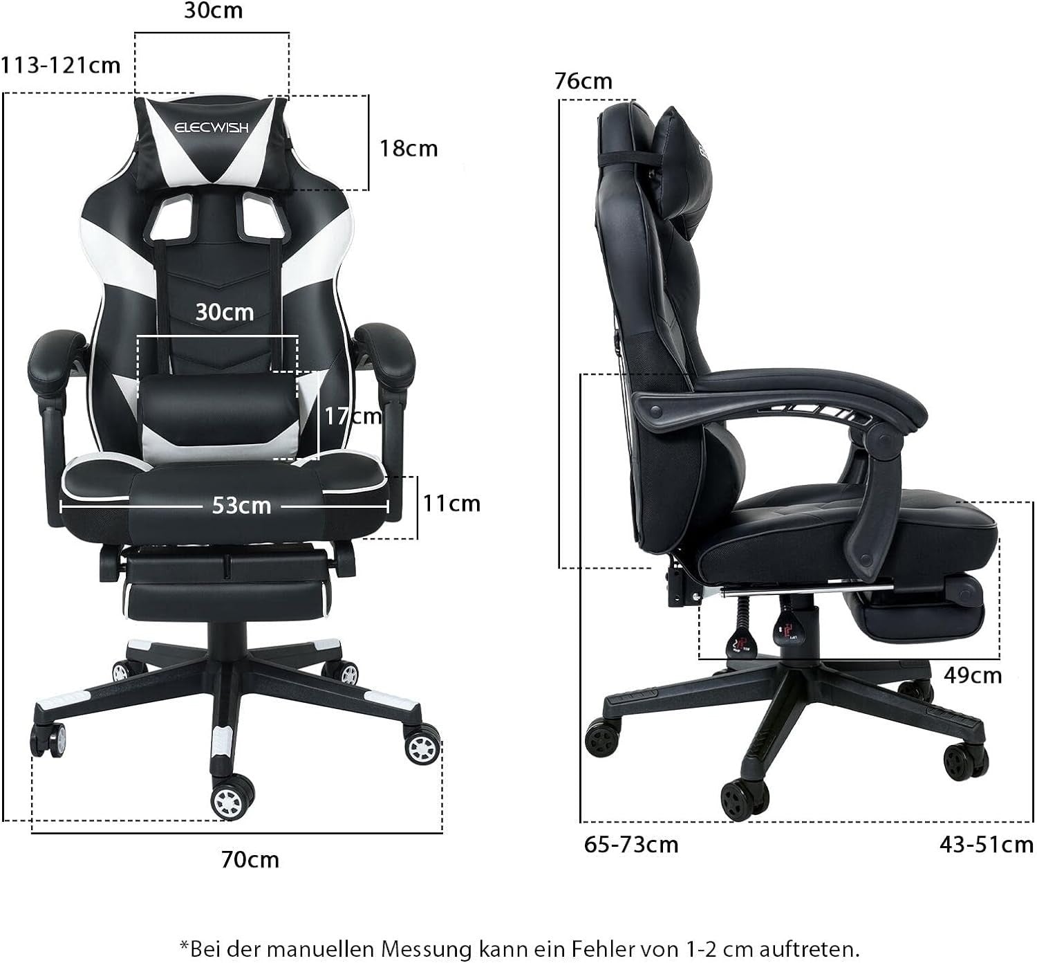 Massage Gaming Stuhl Bürostuhl Drehstuhl Chefsessel Schreibtischst