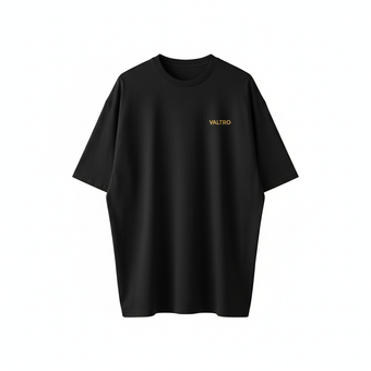 VALTRO Oversized T-Shirt Schwarz mit Gold Logo