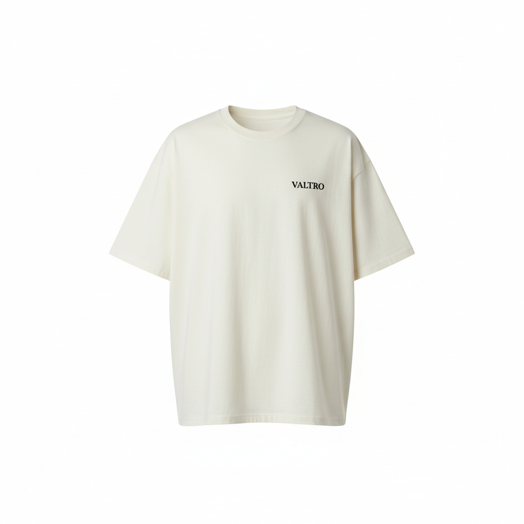 VALTRO Oversized T-Shirt Off-White Vorderansicht