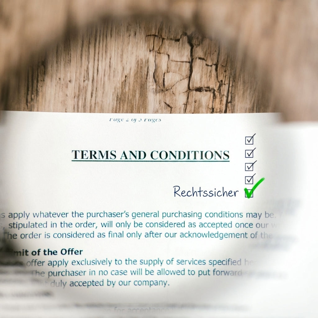 Rechtliches Dokument / Shop-Richtlinien — Detail-Checkliste | Generated by Modelize