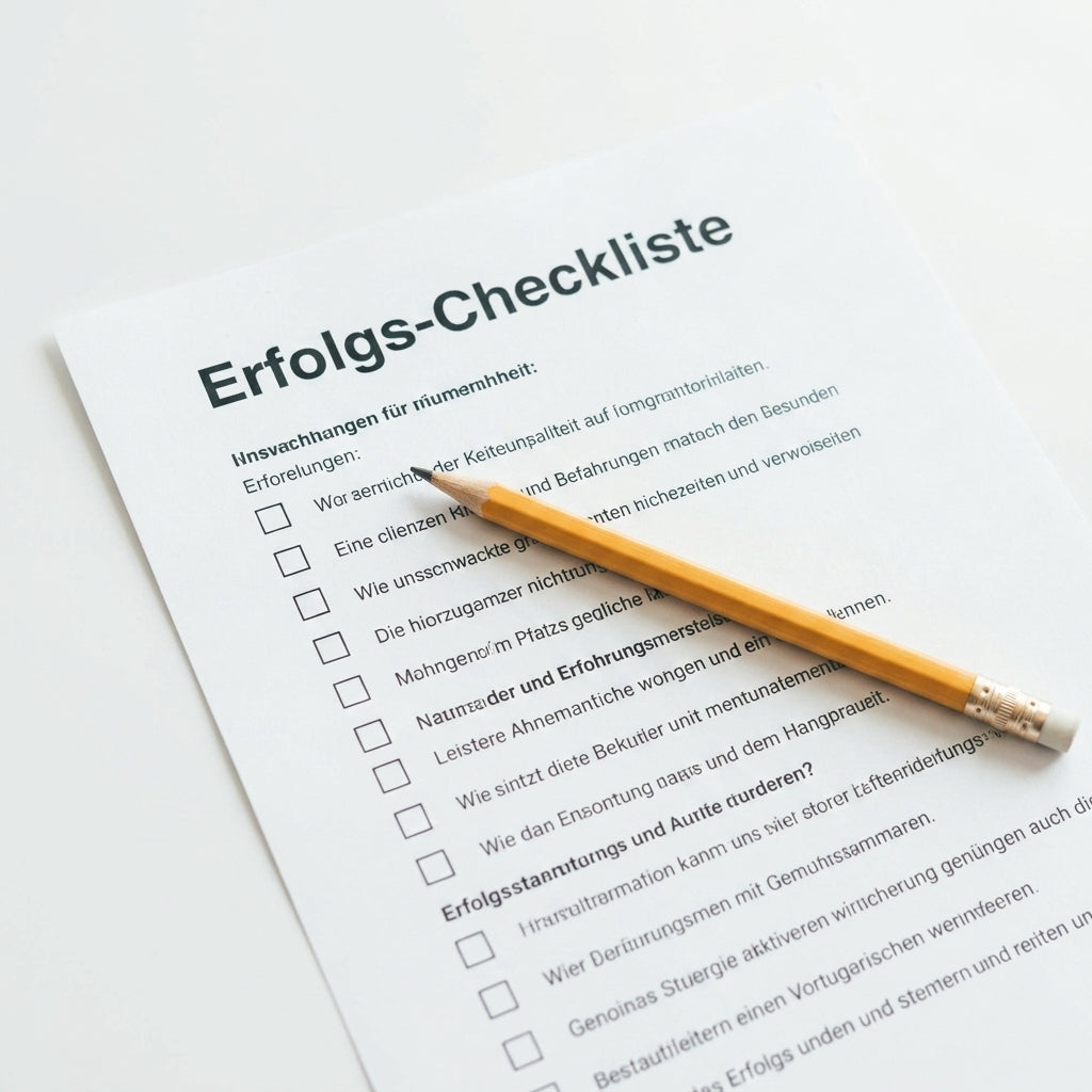 Business guide and checklist — Action Checklist Close-up | Generated by Modelize